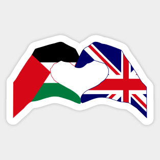 We Heart Palestine & UK Patriot Flag Series Sticker